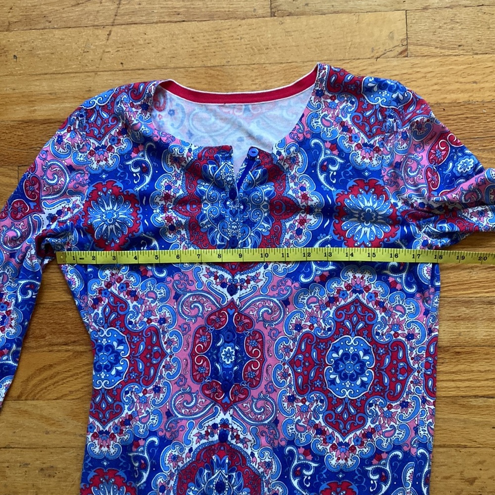 Bright Patterned Cardigan Sweater - image 5